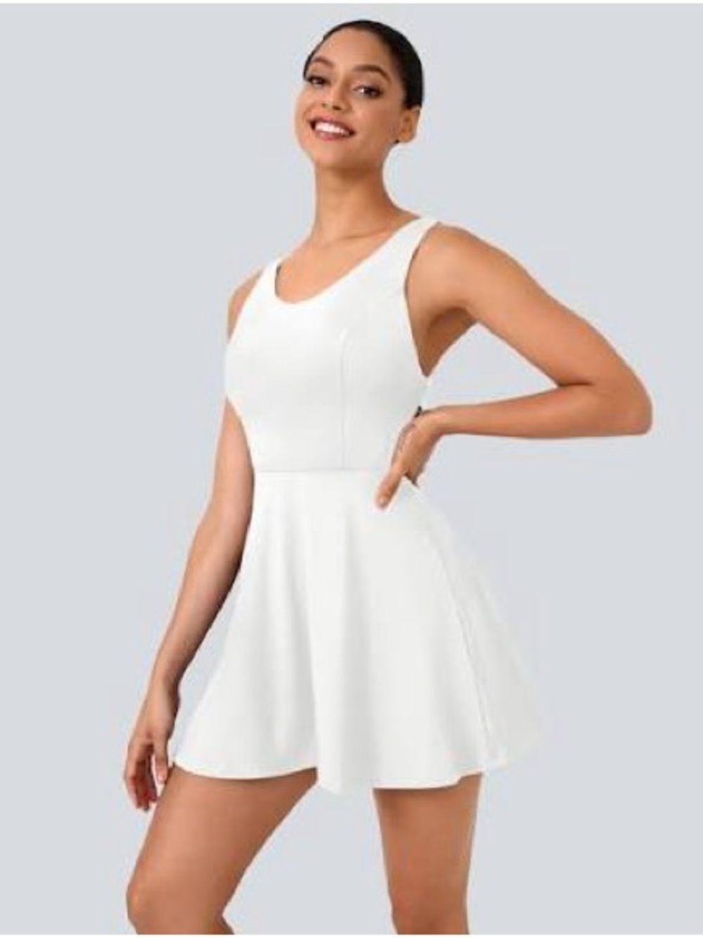 HALARA Criss Cross Backless Dress